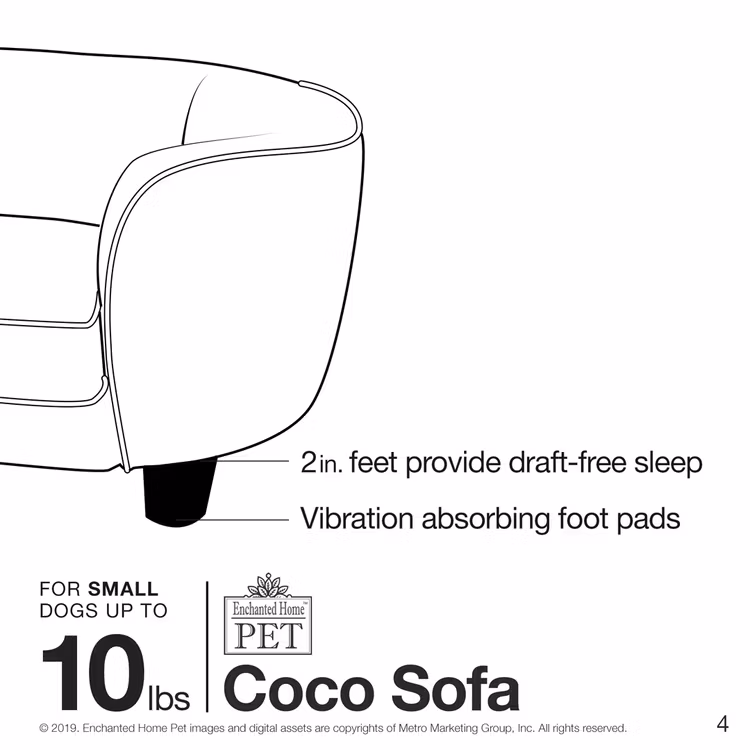 Hundsäng på ben - Coco Sofa Brun