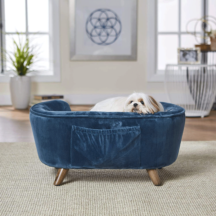 Hundsäng på ben - Romy sofa blå