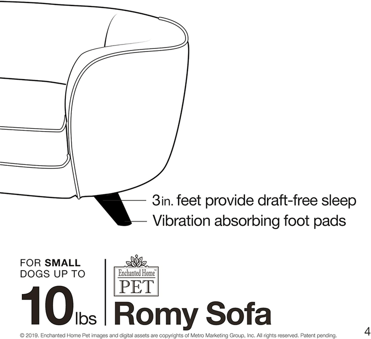 Hundsäng på ben - Romy sofa blå