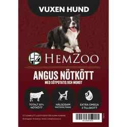 Angus Nötkött med Sötpotatis och Morot - Vuxen Hund