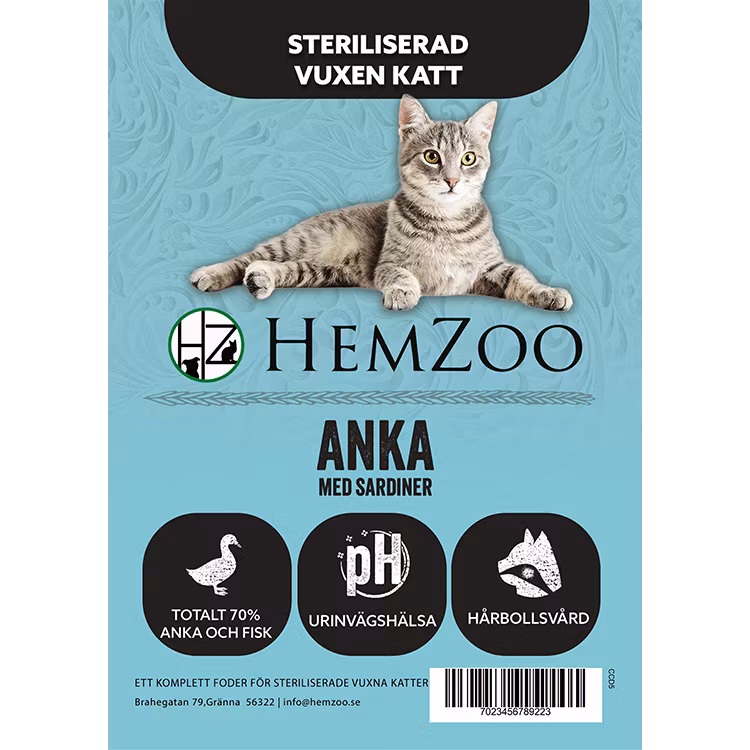 Anka med Sardiner - Steriliserad Katt