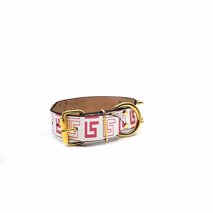 Hundhalsband Lionel - Guld & Rosa