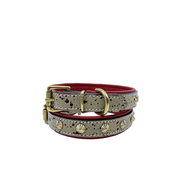 Hundhalsband Läder Splatter Paint