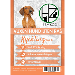 Kyckling med Ris - Vuxen - Liten Ras - 1,5kg