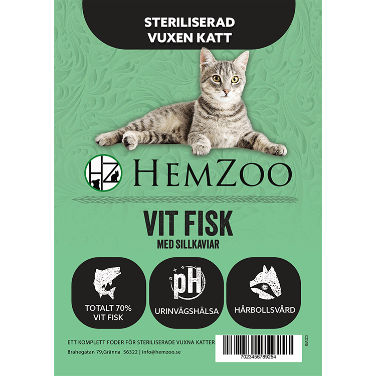 Vit Fisk med Sillkaviar - Steriliserad Katt