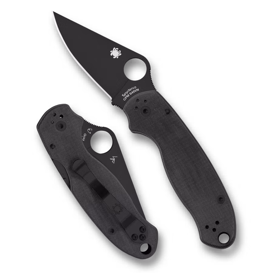 Spyderco Para 3 Black Blade CPM S45VN Fällkniv