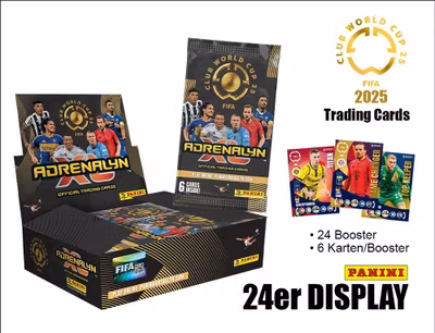 Panini FIFA Club World Cup 2025 Adrenalyn XL – Flow Pack Display med 24 paket