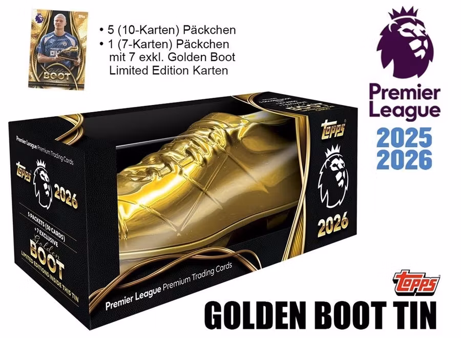 2025-26 Topps Premier League Golden Boot Tin