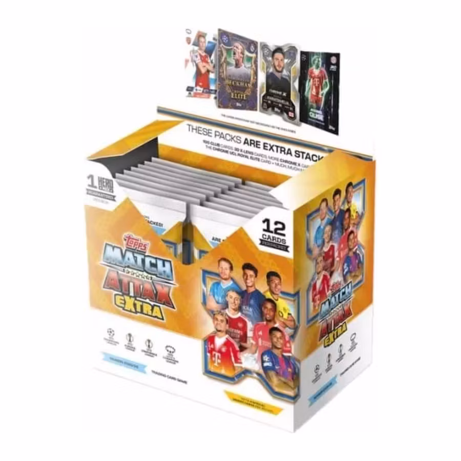 Topps Match Attax EXTRA 2025/26 – Booster Display