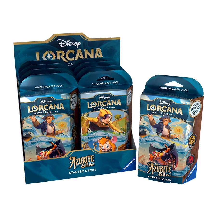 Disney Lorcana: Azurite Sea Starter Deck Display