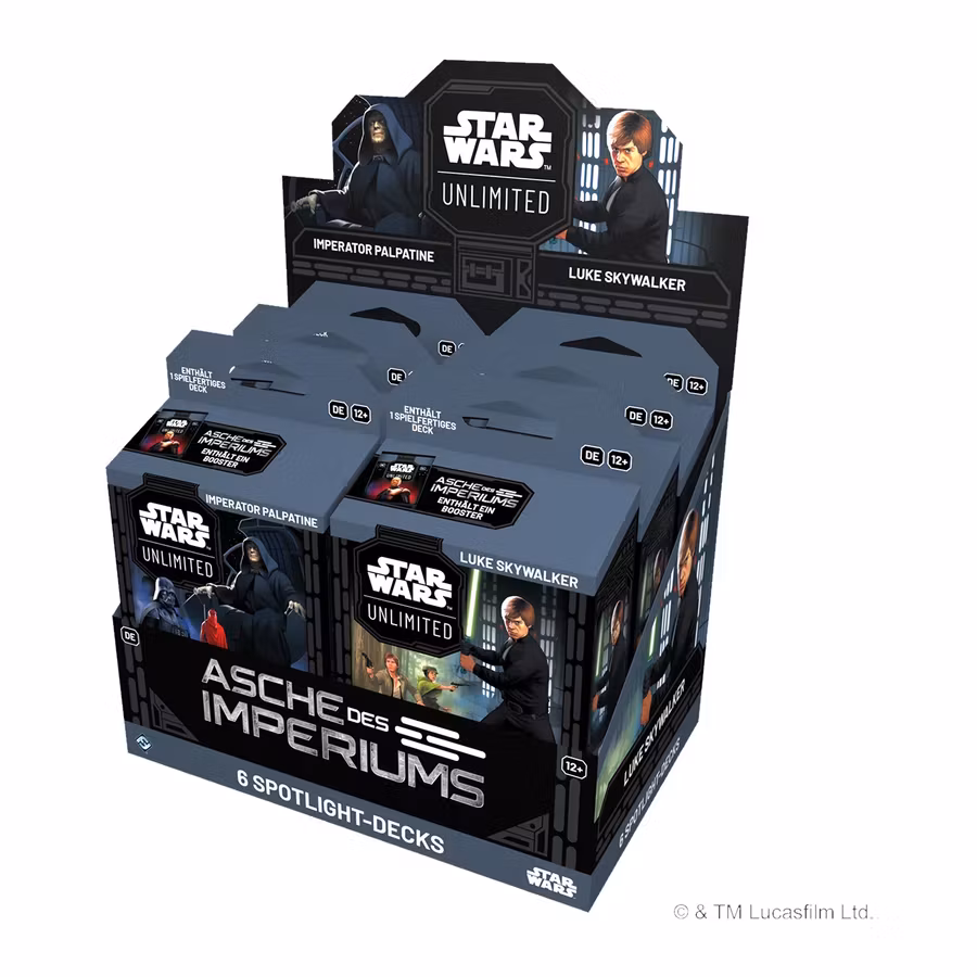 Star Wars: Unlimited – Asche des Imperiums (Spotlight-Deck Mix-Display)
