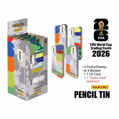 Panini FIFA World Cup 2026 Adrenalyn XL – Pencil Tin, kartong om 4