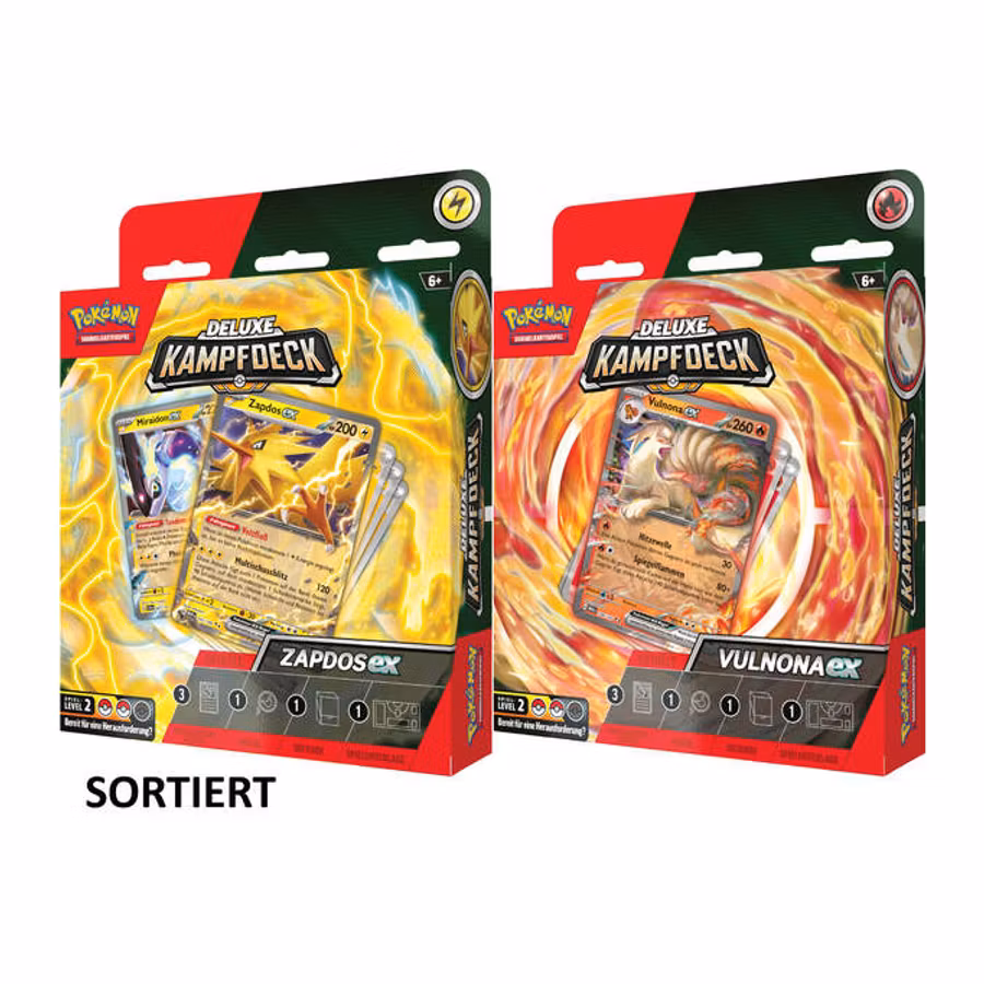 Pokémon PKM Deluxe Battle Deck Zapdos-ex / Vulnona-ex DE - EVT 22. März 2024