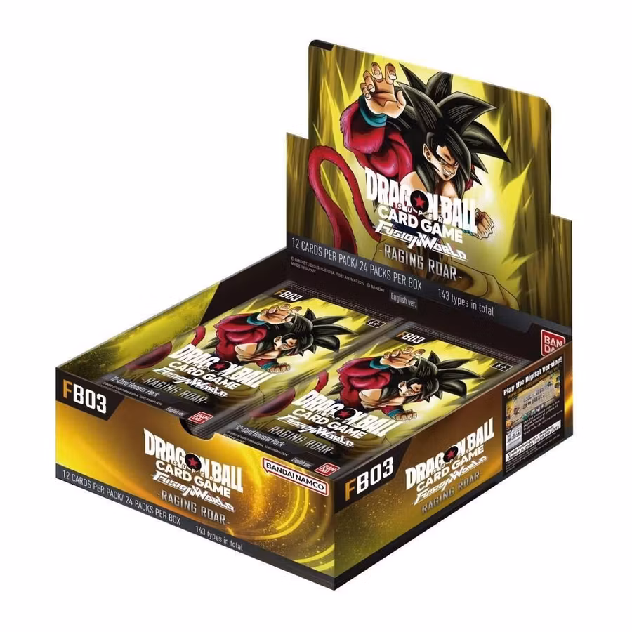 Dragon Ball Super Card Game Fusion World FB03 Raging Roar Booster Display
