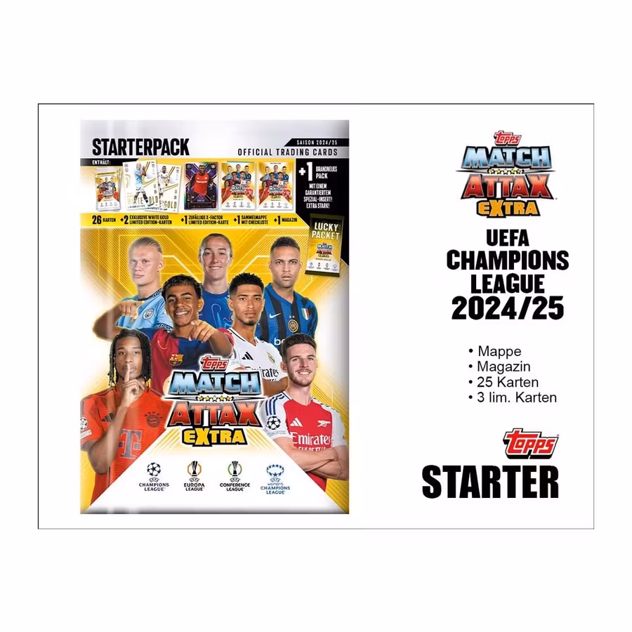 Topps Match Attax Extra UEFA Champions League 2024/25 – Starter Pack