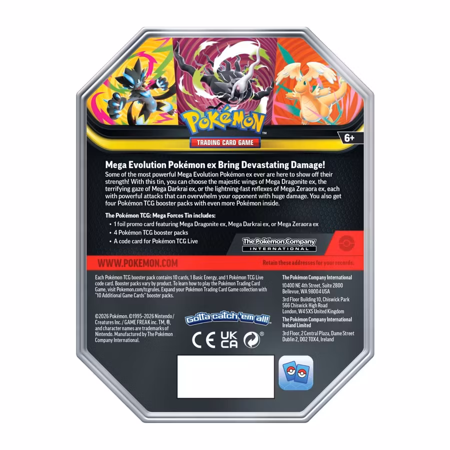 Pokémon TCG: Mega Forces Collector's Tin Case