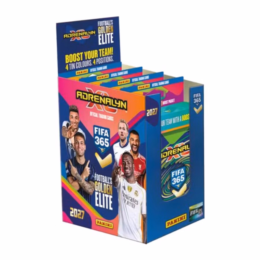 Panini FIFA 365 2026/2027 Adrenalyn XL – Pocket Tin, kartong om 4