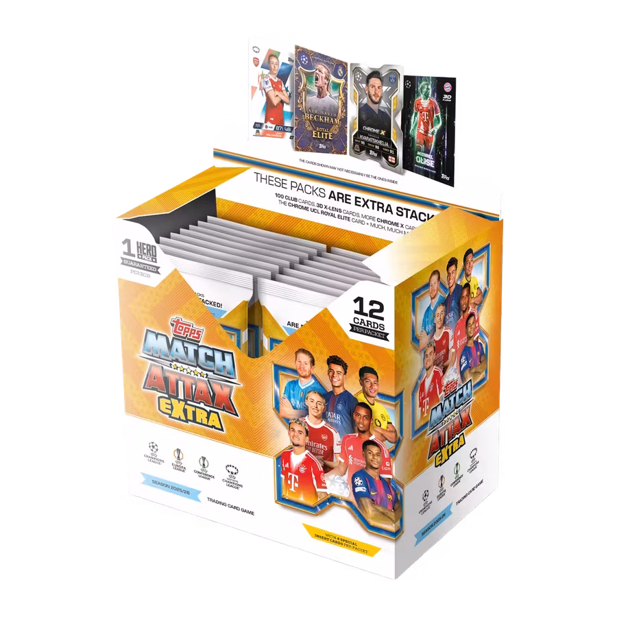 Topps Match Attax Extra UEFA Club Competitions 2026/27 – Display med 36 paket