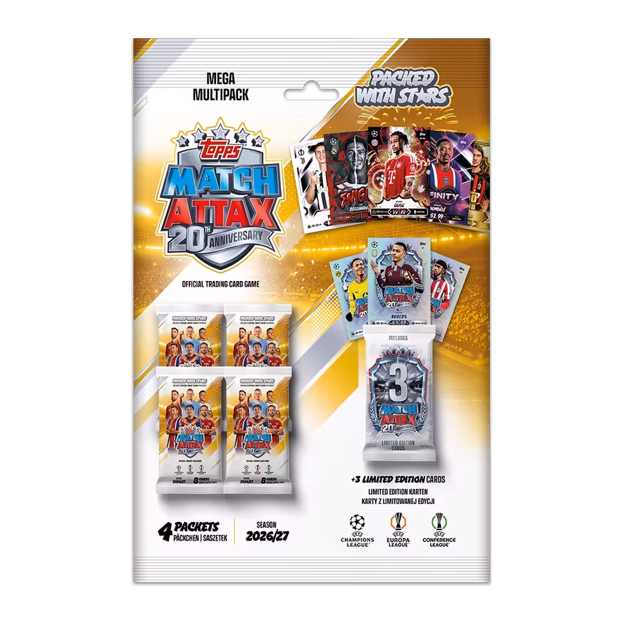 Topps Match Attax UEFA Club Competitions 2026/27 – Mega Multipack