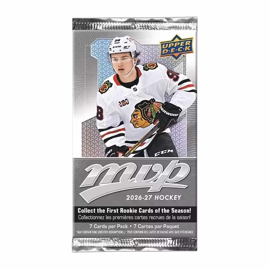 Upper Deck MVP 2026-27 – Retail-paket (7 kort)