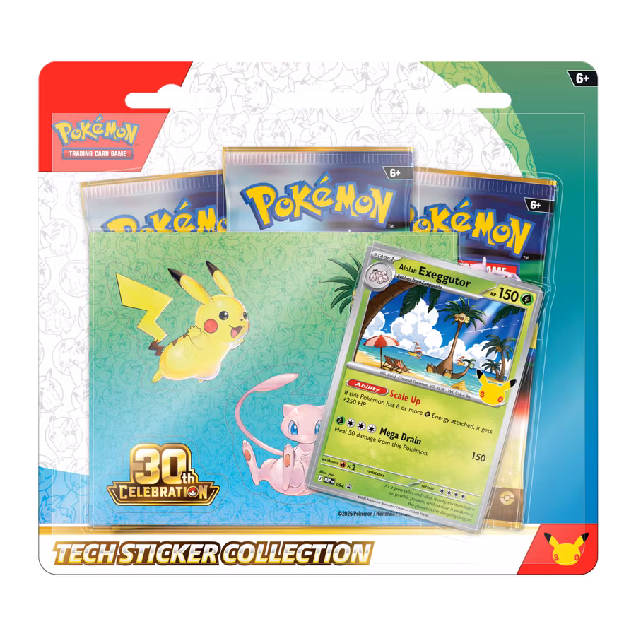 Pokémon TCG: 30th Celebration Alolan Exeggutor Tech Sticker Collection