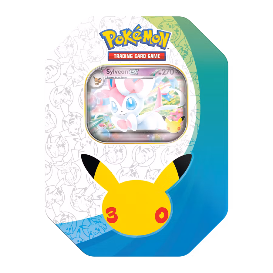 Pokémon TCG 30th Celebration Sylveon ex Collector's Tin