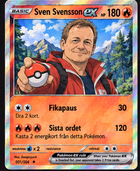 Sven Svensson i Pokémon-stil