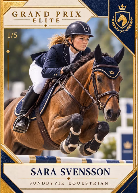 Sara Svensson som hästsportkort