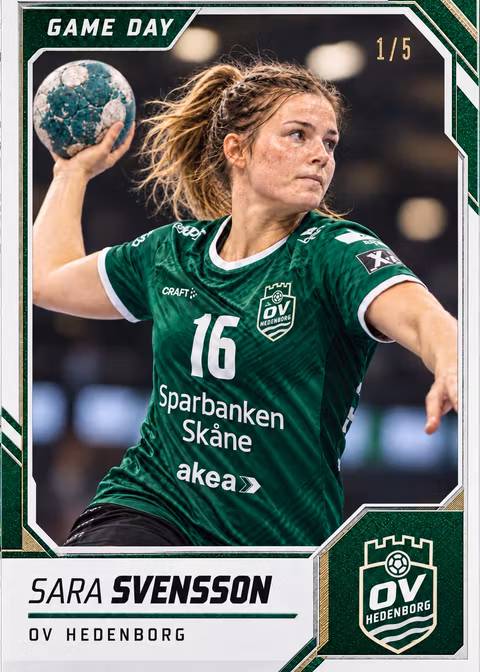 Sara Svensson som handbollskort