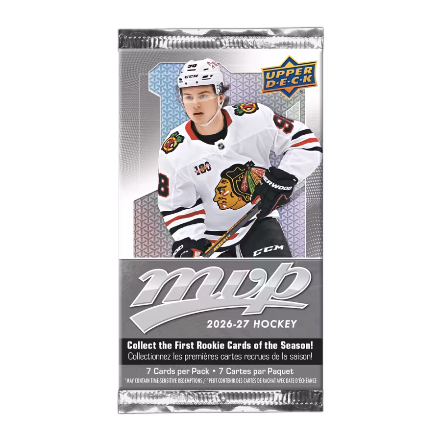 Upper Deck MVP 2026-27 – Retail-paket (7 kort)