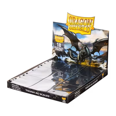 Dragon Shield 18-Pocket Pages Sideloaded – Clear (50)