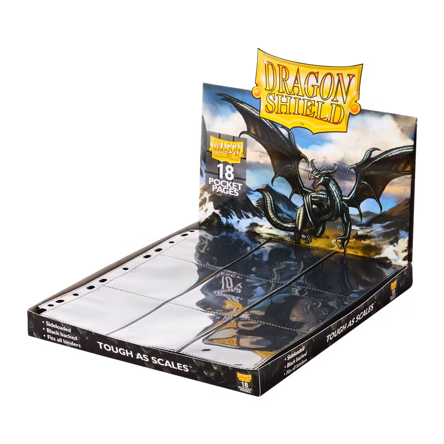 Dragon Shield 18-Pocket Pages Sideloaded – Clear (50)