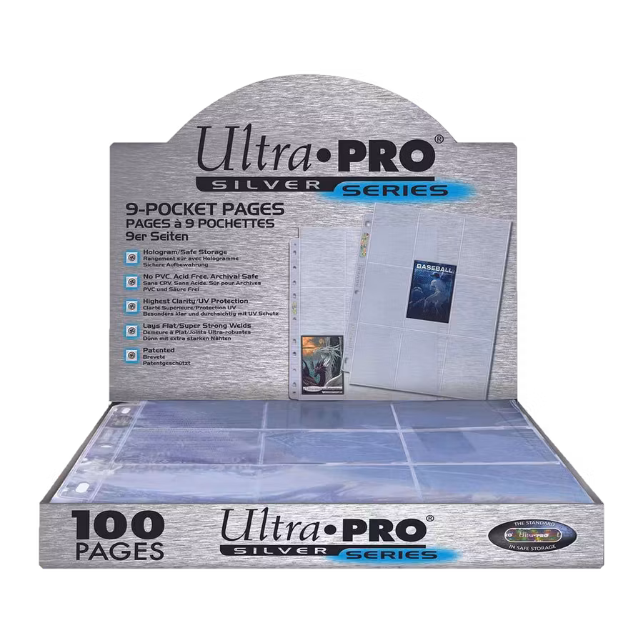 Ultra Pro Silver Series 9-Pocket Pages – 100-pack