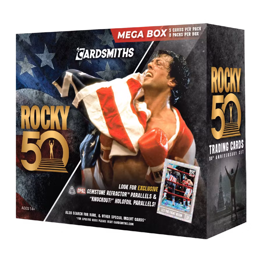 Cardsmiths Rocky 50th Anniversary Trading Cards – Mega Box