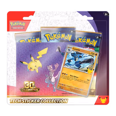 Pokémon 30th Celebration – Lucario Tech Sticker Collection