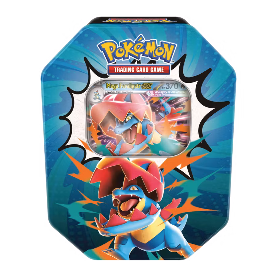 Pokémon Ascended Heroes – Mega Feraligatr ex Tin