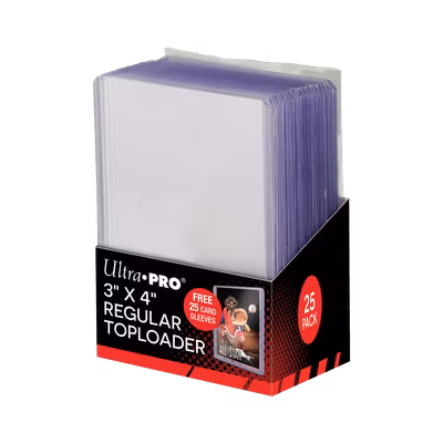 Ultra Pro Regular Toploader & Card Sleeves 3x4 – 25-pack