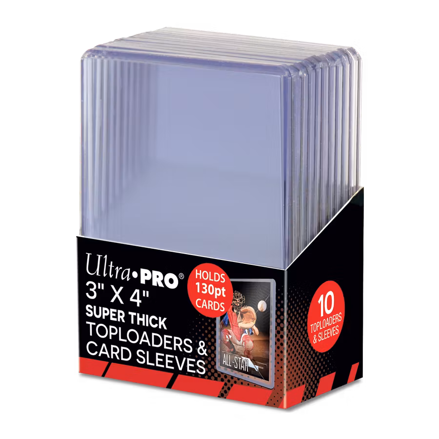 Ultra Pro Super Thick Toploader 130pt & Thick Card Sleeves – 10-pack