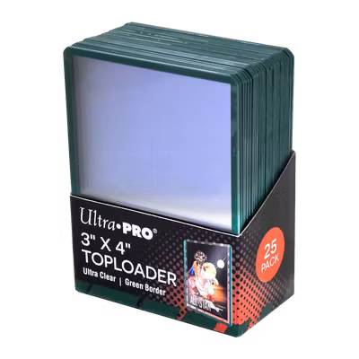 Ultra Pro Green Border Toploader 3x4 – 25-pack