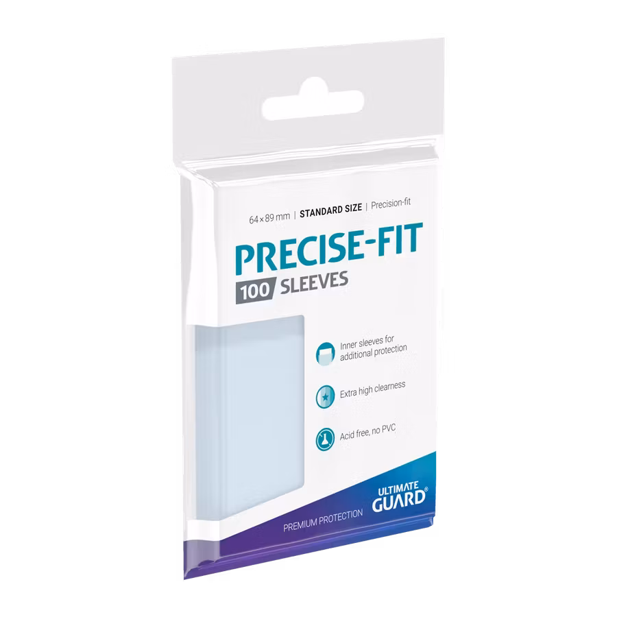 Ultimate Guard Precise-Fit Sleeves Standard Size – Transparent (100)