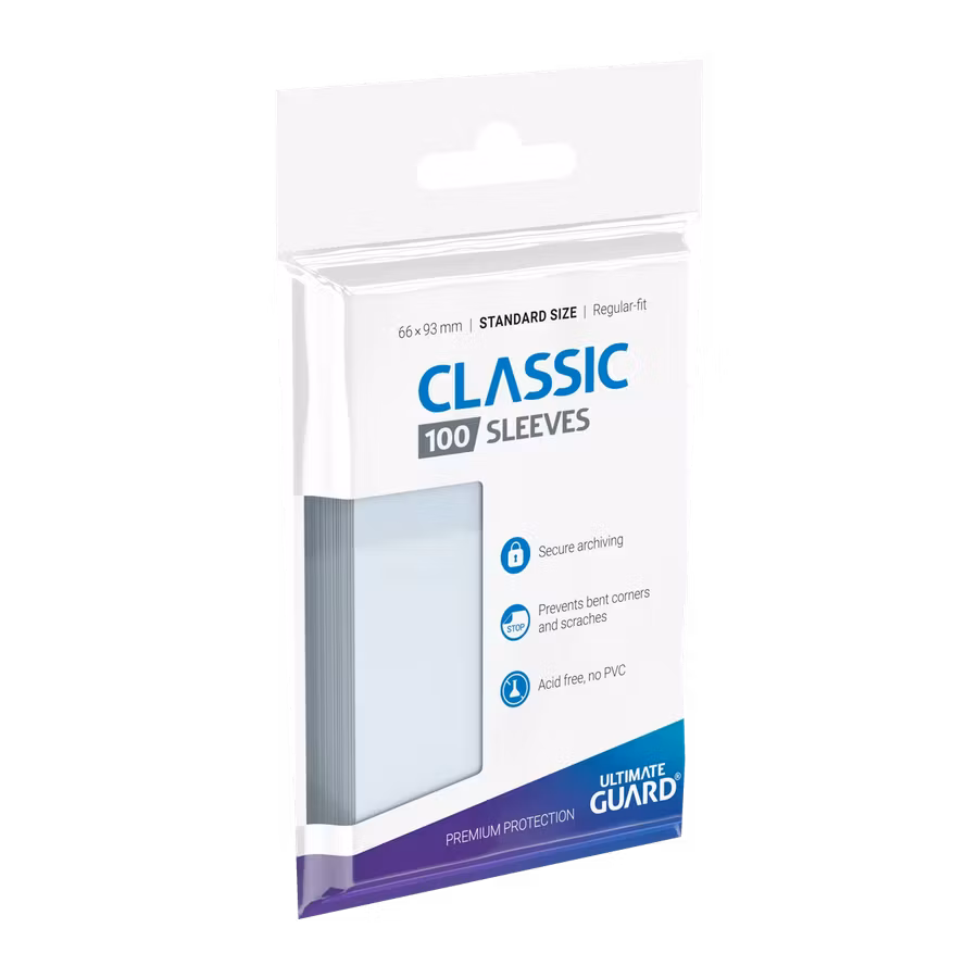 Ultimate Guard Classic Sleeves Standard Size – Transparent (100)
