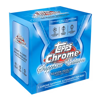 Topps Chrome Sapphire 2025/26 UEFA Club Competitions – Box