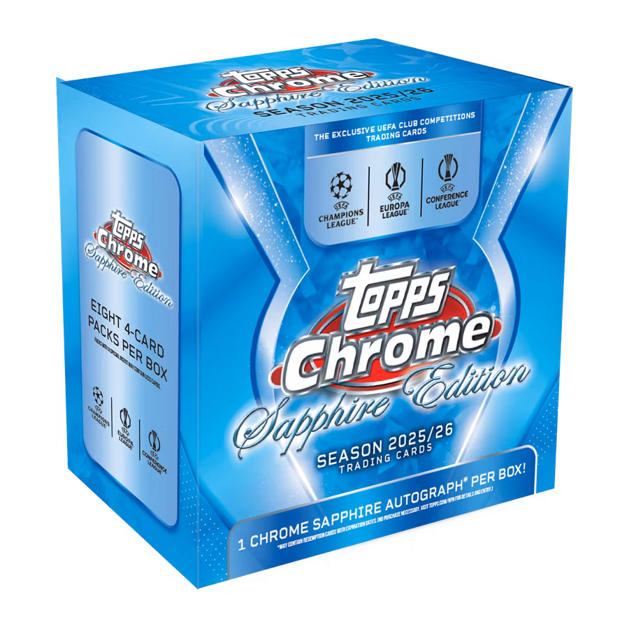 Topps Chrome Sapphire 2025/26 UEFA Club Competitions – Box