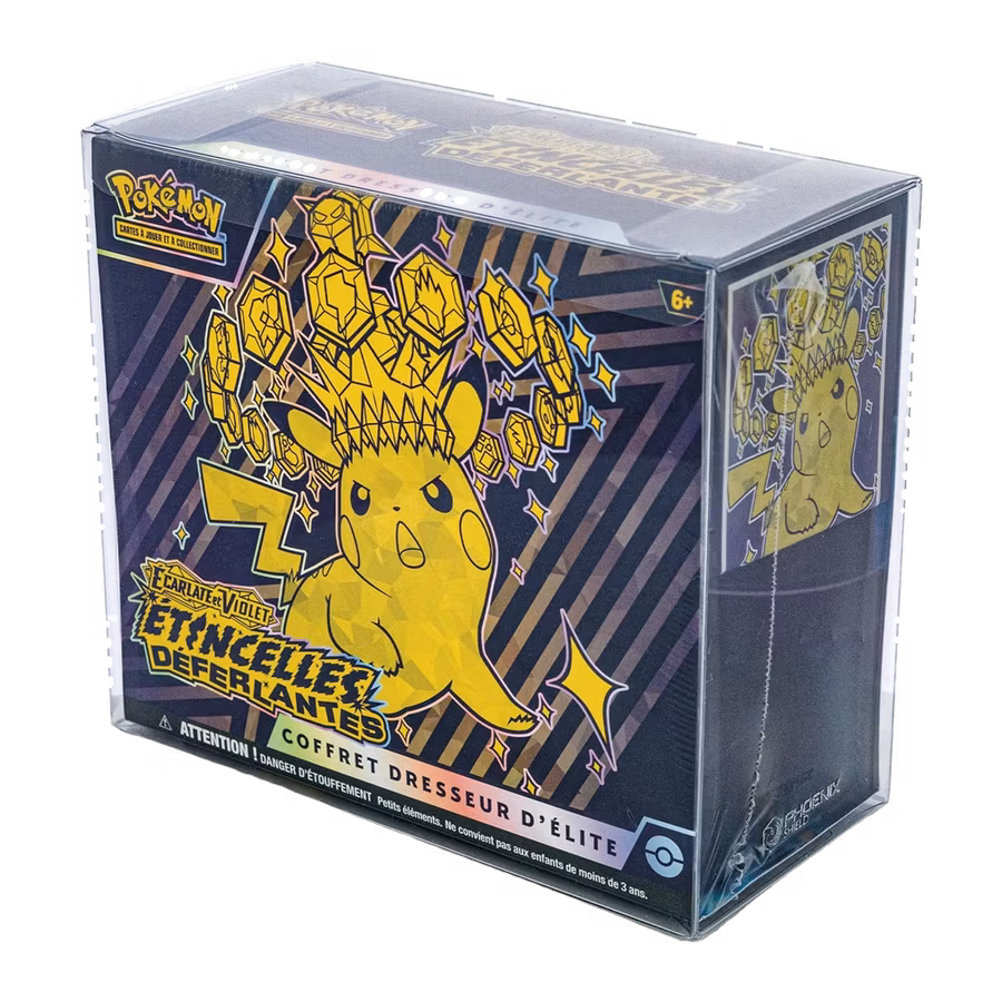Phoenix Shield Crystal Box Protec för Pokémon Elite Trainer Box – 6-pack