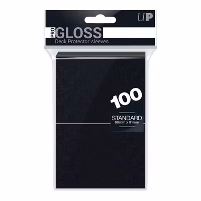 Ultra Pro PRO-Gloss Sleeves Black – 100-pack