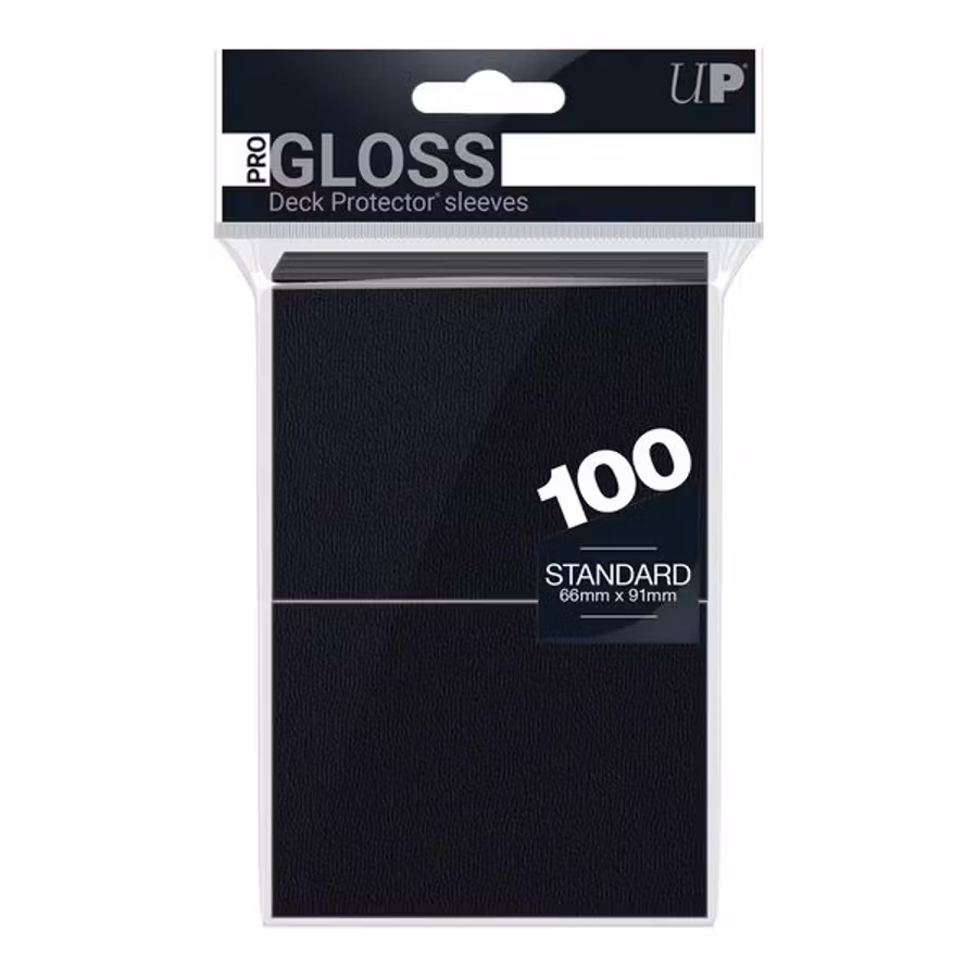 Ultra Pro PRO-Gloss Sleeves Black – 100-pack