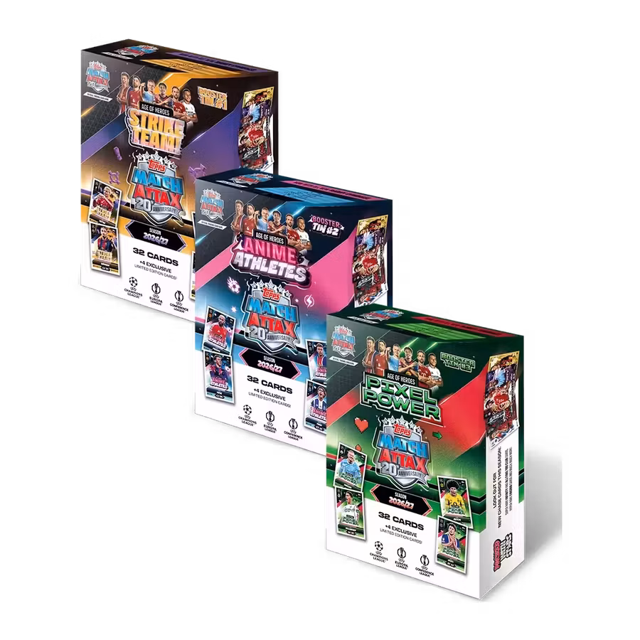 Topps Match Attax UEFA Club Competitions 2026/27 – Mini Tin (1 burk, slumpvis utförande av tre)