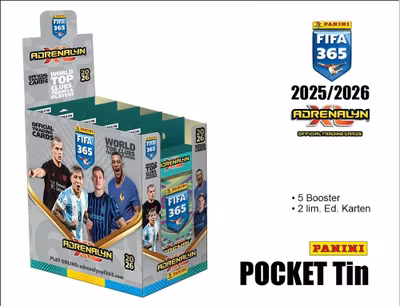 Panini FIFA 365 Adrenalyn XL 2026 – Mini-Tin, kartong om 5 (tysk utgåva)