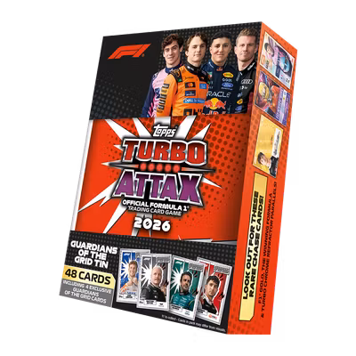 Topps Turbo Attax F1 2026 – Mega Tin (1 burk: Guardians of the Grid eller Sunshine State)