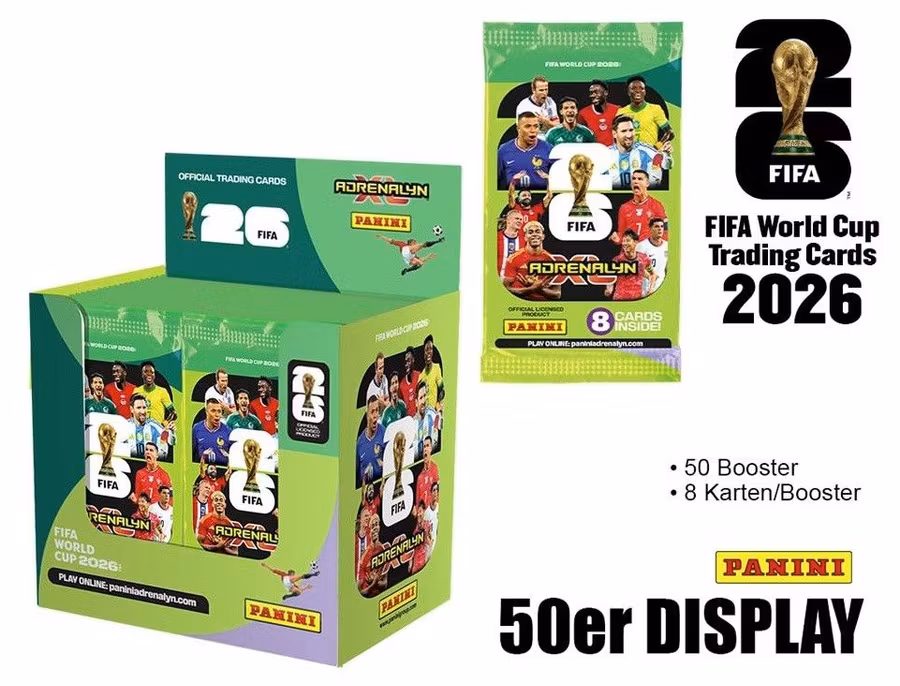 Panini FIFA World Cup 2026 Adrenalyn XL – Flow Pack Display med 50 paket